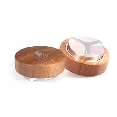 Image of Metallurgica Motta Wood Barista Coffee Espresso Leveling Tool for 58 mm Porta Filter,