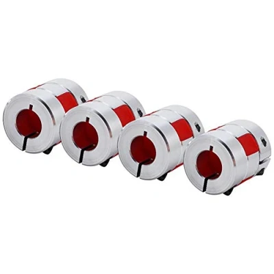 Image of Plum Shaft Coupling, 6.35mm x 10mm Flexible Coupling CNC Stepper Motor Encoder Coupler