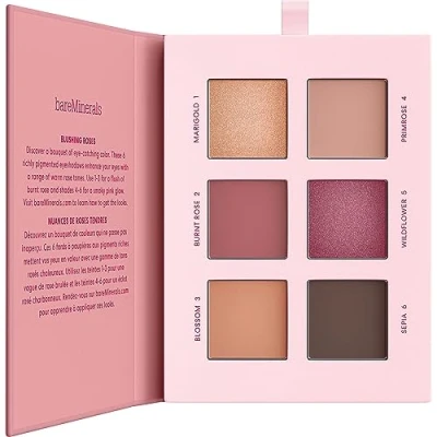 Image of bareMinerals Mineralist Eyeshadow Palette 6x1.3g Rosewood, Cranberry