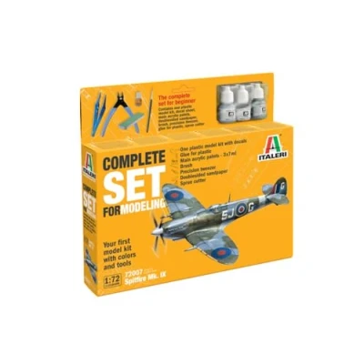 Image of ITALERI 72007 Spitfire Mk. IX, Plastic Model Kit to Assemble with Accessories. Scale 1:72 (Skill 1)