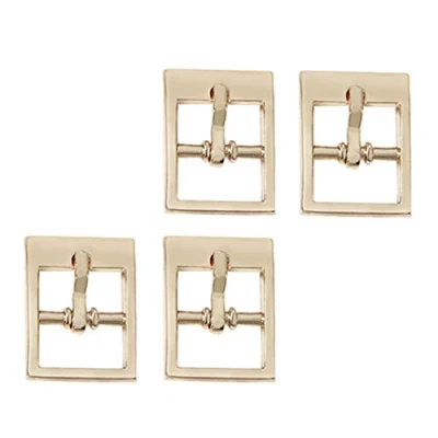 Image of 4 Pieces Small Roller Buckle Belt Buckles Closing 15mm Rustproof for diy Bag, Gold, as described