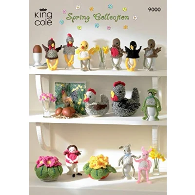 Image of King Cole Spring Easter Toys Big Value Knitting Pattern 9000 DK