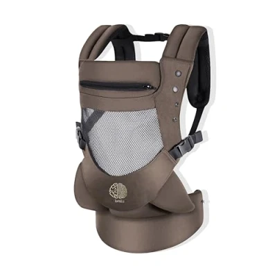 Image of Baby Carrier Newborn 3D MESH Ergonomic 3 Positions &amp; Cotton Breathable and Anti Perspiration (Brown)