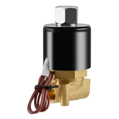 Image of Heschen Brass Electric Solenoid Valve, 2W 025 08K, PT1/4&#039;&#039;, DC24V, Direct Action Water Air, Normally Open