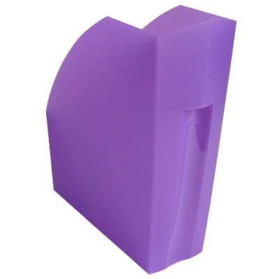 Image of Exacompta Ref 18019D Magazine File 292 x 110 320mm in Size, Suitable for A4+ Documents, Stable, Large Storage Capacity, Conical Shape Handling Purple (Pack of 3)