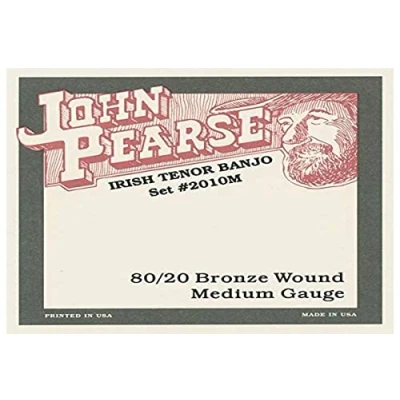 Image of John Pearse Strings® 2010M For Irish Tenor Banjo 80/20 Bronze wound Medium Gauge