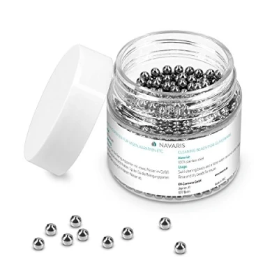 Image of Decanter Cleaning Beads Stainless Steel Cleaner Set 1000 Pieces for Glass Wine Carafes