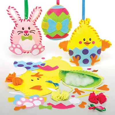Image of Baker Ross Easter Sewing Decorations Pack of 3, Kits for Kids (AX798)