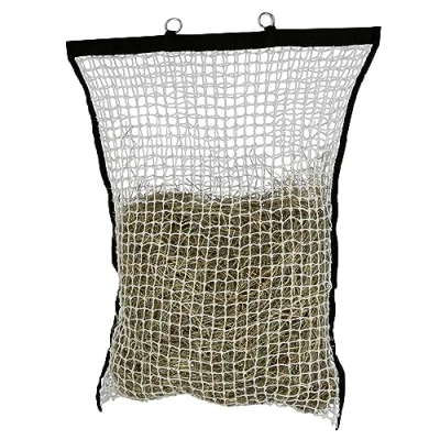 Image of Kerbl 3222179 Hay Net with Filling Aid, White, 90 cm x 110 cm, 8 kg Weight, Pack of 16