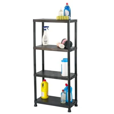 Image of KCT 4 Tier Plastic Shelving Garage Shelves Home Shelf Storage Unit for Office, Shed, Workshops