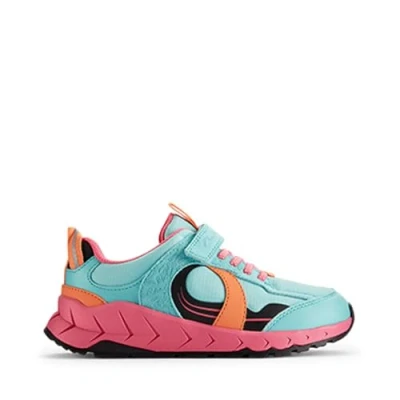 Image of Clarks Selva HERO Trainers for kids, Size: 8.5K, Aqua Leather and textile