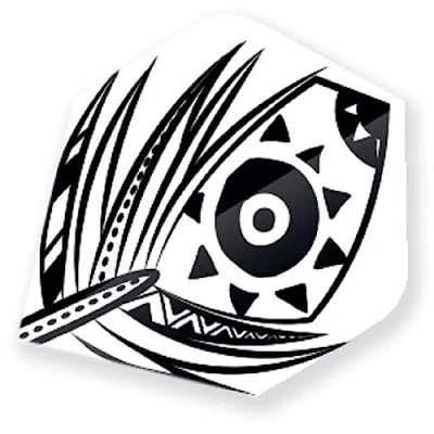 Image of Unicorn Core 75 Plus Dart Flight, Aztec White, Multi Colour, One Size