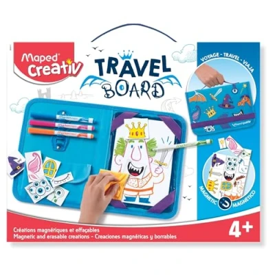 Image of Maped Creativ Travel Board Knights and Princess Theme Fun Activity Kit for Kids 4+