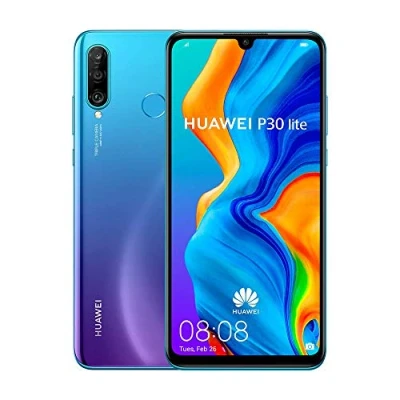 Image of Huawei P30 Lite 128 GB 6.15 inch FHD Dewdrop Display Smartphone with MP AI Ultra wide Triple Camera, 4GB RAM, Android 9.0 Sim Free Mobile Phone, Single SIM, UK Version, Blue (Renewed)