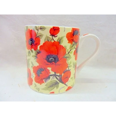 Image of Jumbo China Mug in red Poppy Design.