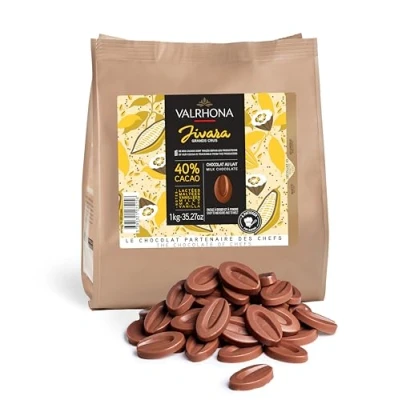 Image of Valrhona Jivara 40 Percent Milk Chocolate Bag of Beans 1 kg