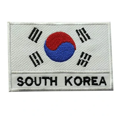 Image of South Korea National Flag Iron On Patch Sew Embroidered Patch/Badge for Clothes
