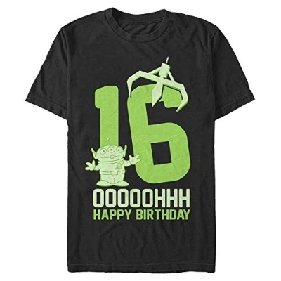 Image of Pixar Disney Unisex Toy Story Ooohh Sixteen Organic Short Sleeve T Shirt Black XL