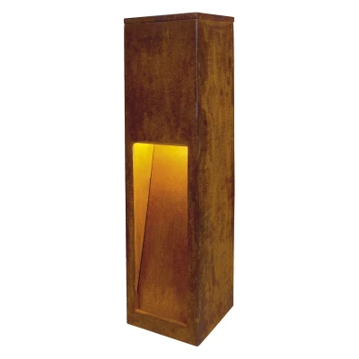 Image of SLV Rusty Slot 50 rust brown pillar light