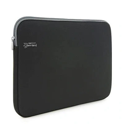 Image of Rapesco 1693 Germ Savvy Antibacterial, 14 Laptop Sleeve, Black