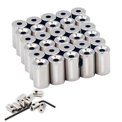 Image of EuTengHao 30 Pieces Pin Keepers Locks Backs Clasp Locking Keeper (9mmx5.5mm,Silver)