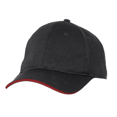 Image of Colour by Chef Works BCCT Red 0 Cool Vent Baseball Cap, Trim, One Size, Black