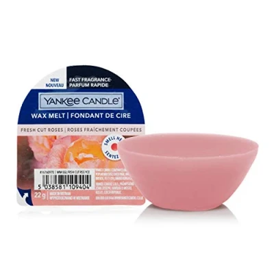 Image of Yankee Candle Wax Melts, Fresh Cut Roses, Up to 8 Hours of Fragrance, 1 Count
