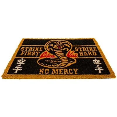 Image of Pyramid Cobra Kai Doormat, (No Mercy Design) 40cm x 60cm Welcome Mat, Front Door Mat and Coir Doormat Official Merchandise
