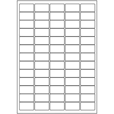 Image of 100 Sheets Quality Mini Address Labels 65 per A4 sheet (6500 Labels) 38.1 mm x 21.2 mm, Inkjet, Laser or Copier, Non Jam, Matt White, Equivalent to Avery L7651