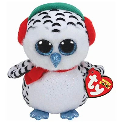 Image of TY 36221, Schneeeule 20cm NESTER OWL BOO XMAS 2018, Multicolored