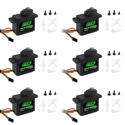 Image of All Metal Gear 9 g servo upgrade digital RC helicopter fixed wing 3D Aircraft Trex 450 robot 6 pieces