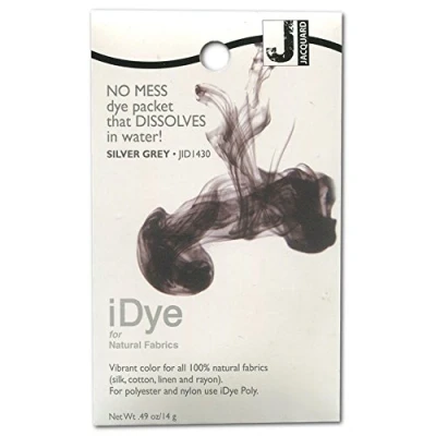 Image of Jacquard iDye Fabric Dye Silver Grey for Natural Fibre Textiles 14g No Mess Packet