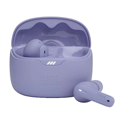 Image of JBL Tune Beam Wireless Bluetooth Noise Cancelling Earbuds Purple, Purple