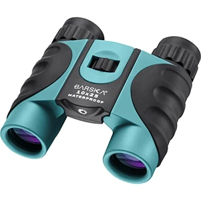 Image of BARSKA 10x25mm Blue Waterproof Compact Binoculars (AB12726)