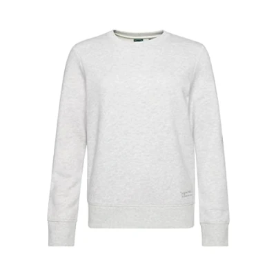 Image of Superdry Women&#039;s Vintage Logo Emb Crew Sweatshirt, Glacier Grey Marl, UK 6