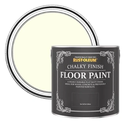 Image of Rust Oleum Off White Scratch Resistant Floor Paint in Matt Finish Shortbread 2.5L