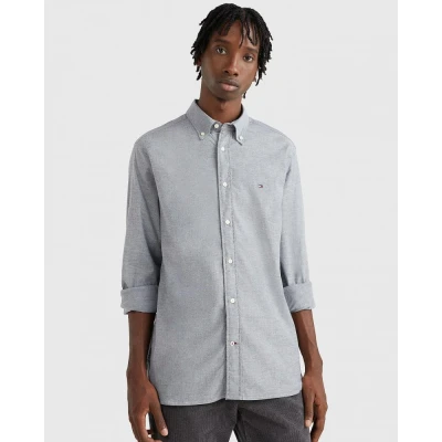 Image of Tommy Hilfiger CORE FLEX Oxford Shirt, Men&#039;s, Size: Medium, Desert sky