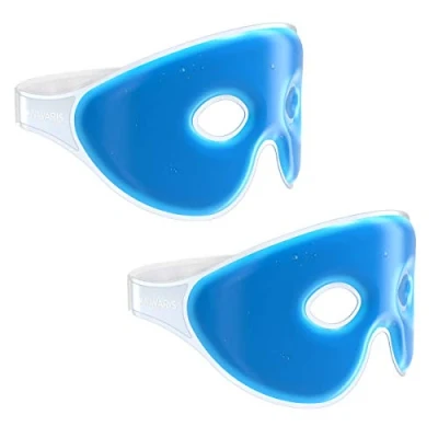 Image of Navaris Set of 2 Gel Eye Masks 2X Reusable for Hot/Cold Use Blue