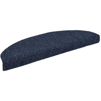Image of vidaXL Self adhesive Stair Mats 5 pcs Blue 65x21x4 cm Needle Punch