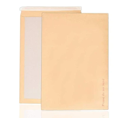 Image of Arpan 457mm x 324mm A3 C3 Manilla Hard Board Backed Envelopes Do Not Bend (Pack of 50)