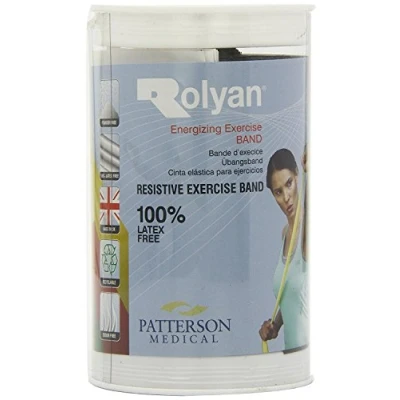 Image of ROLYAN Energising Exercise Bands Latex Free, 5m, Black Extra Heavy, Elastic Band For Upper Body, Lower &amp; Core Exercise, Physical Therapy, Pilates, Home Workouts, Rehab, Fitness