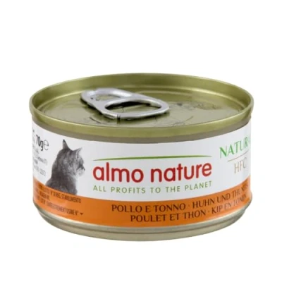 Image of almo nature HFC Natural Wet Food for Cats Chicken and Tuna (6 Cans of 70g)