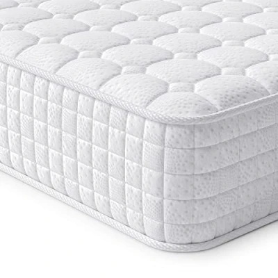 Image of Vesgantti 3FT Single Mattress, 10 Inch Hybrid Mattress with Breathable Memory Foam and Individually Pocket Spring Medium Firm, White