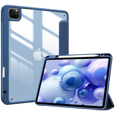 Image of ProCase Smart Case for iPad Pro 11 Inch 2022/2021/2020/2018, Slim Stand Hard Back Shell Cover 4th Generation 2022 / 3rd Gen 2021/ 2nd 2020 1st 2018 Navy