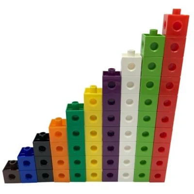 Image of Little Ladder Toys 2cm Magic Counting Blocks x200 10 Bright Colour Amazing Learning Educational Resources Toy Snap Maths Cubes Linking Building Home Early Number
