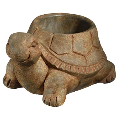 Image of Classic Home and Garden Turtle Planter, Rust, L