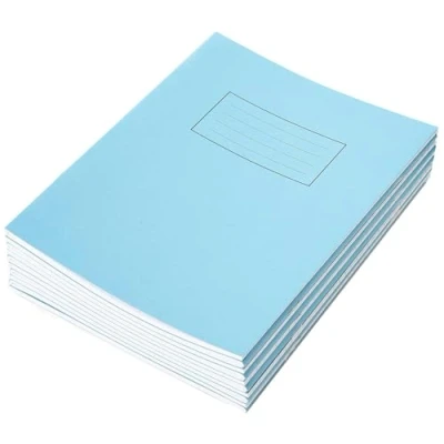 Image of Silvine Exercise Book ruled 7mm Squares 229 x 178 mm 40 leaves Blue (Pack of 10)