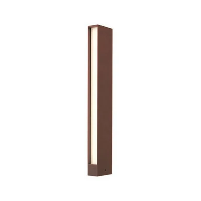 Image of Miziya LED Post Pillar Bollard Light 12W Aluminium 3000K Rusty IP65