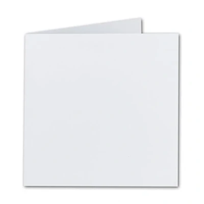 Image of Square Folding Cards Bright White/White 15 x cm Very Stable Inkjet Quality Brand: Neuser Colourful 25 Doppelkarten Kristallweiß