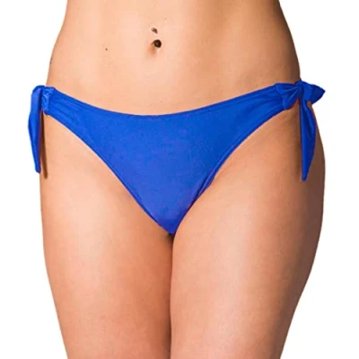 Image of Aquarti Womens&#039; Bikini Bottoms Brazilian with Side Ties, Cornflower Blue, 14